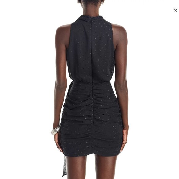 AQUA | Metallic Draped Mini Dress  (Size XS) - Picture 7 of 8